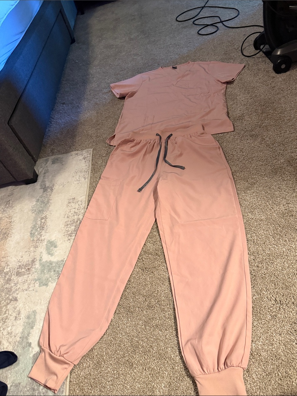 SHEIN peach jogger scrubs